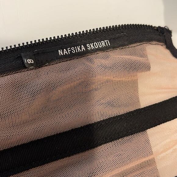 Nafsika Skourti Corset Knot Floral Beaded Top in Black Size 4 - Picture 11 of 11